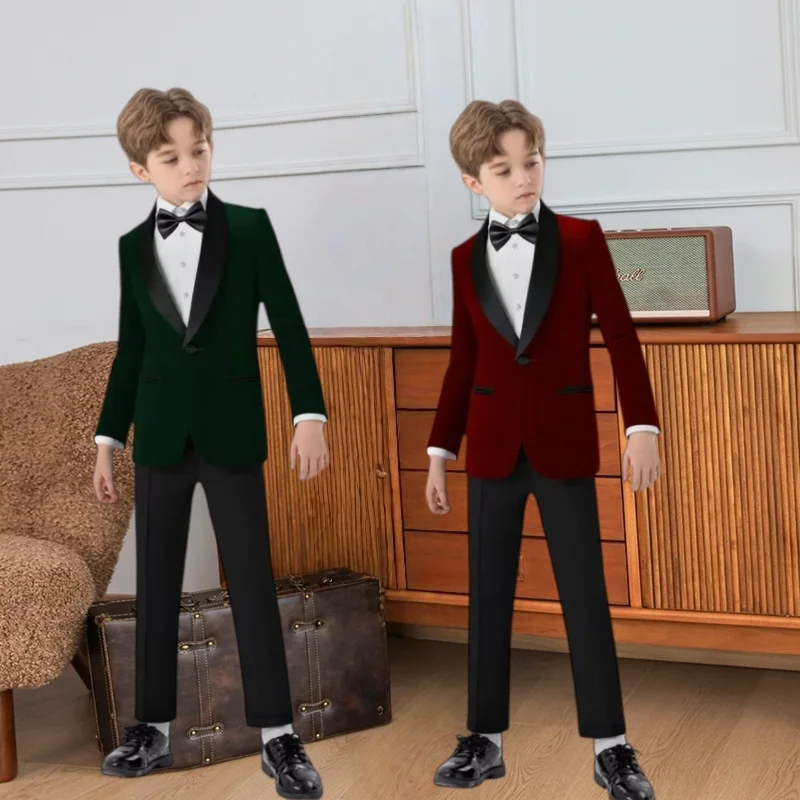 New Autumn Winter Boys' Formal 3Pcs Suit Set With Jacket Trousers BowTie Children's Birthday Formal Wear for Christmas Banquets
New Autumn Winter Boys' Formal 3Pcs Suit Set With Jacket Trousers BowTie Children's Birthday Formal Wear for Christmas Banquets