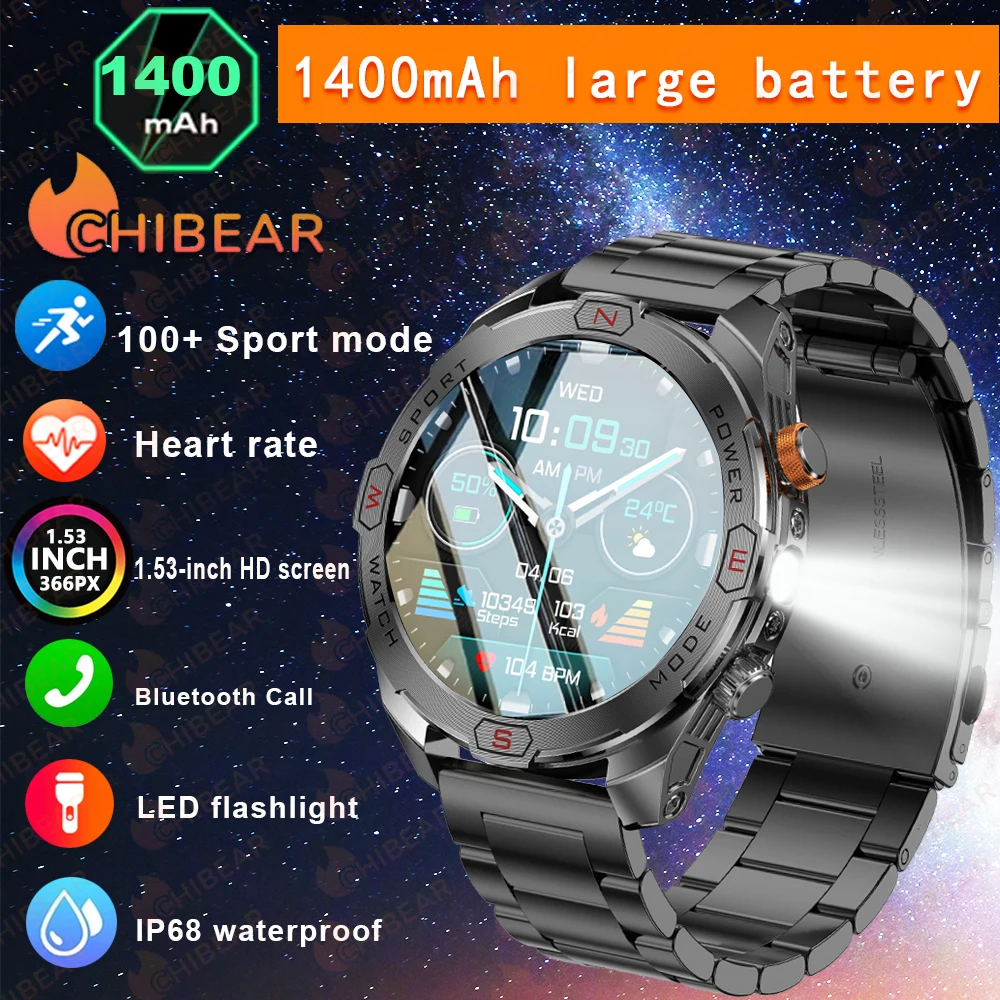 2026 New 1400mAh Smart Watch 1.53" HD Screen 100+ Sports Waterproof Clock Blutooth Call Flashlight Smartwatch For Android iOS
2026 New 1400mAh Smart Watch 1.53" HD Screen 100+ Sports Waterproof Clock Blutooth Call Flashlight Smartwatch For Android iOS