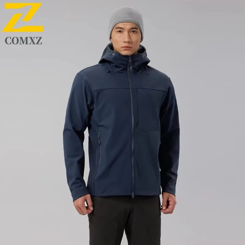 COMXZ 2025 Мужская куртка Soft Shell, уличная ветрозащитная водонепроницаемая флисовая повседневная куртка с капюшоном, теплая легкая походная альпинистская куртка
COMXZ 2025 Мужская куртка Soft Shell, уличная ветрозащитная водонепроницаемая флисовая повседневная куртка с капюшоном, теплая легкая походная альпинистская куртка 