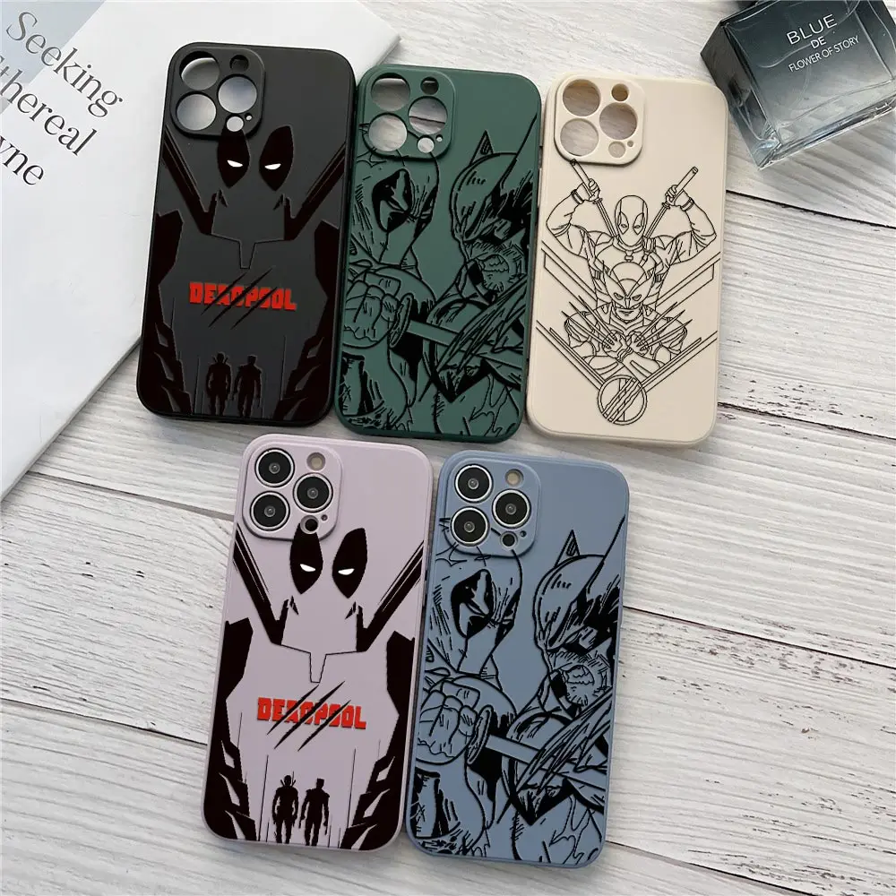 Phone Case For iPhone 16 15 14 11 Pro Max Case For iPhone 13 12 Mini 16 Plus X Marvel Deadpool And Wolverine Silicone Back Cover
Phone Case For iPhone 16 15 14 11 Pro Max Case For iPhone 13 12 Mini 16 Plus X Marvel Deadpool And Wolverine Silicone Back Cover