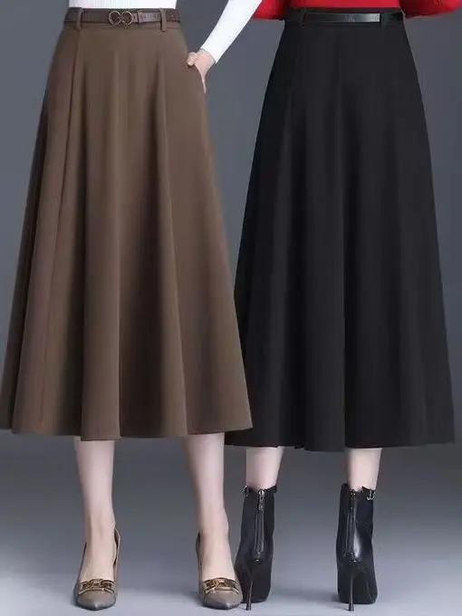 Юбка А-силуэта миди с эластичным поясом, скрывающая бедра, для женщин среднего возраста, весенняя новинка, корейская версия, повседневная, с высокой талией
Юбка А-силуэта миди с эластичным поясом, скрывающая бедра, для женщин среднего возраста, весенняя новинка, корейская версия, повседневная, с высокой талией