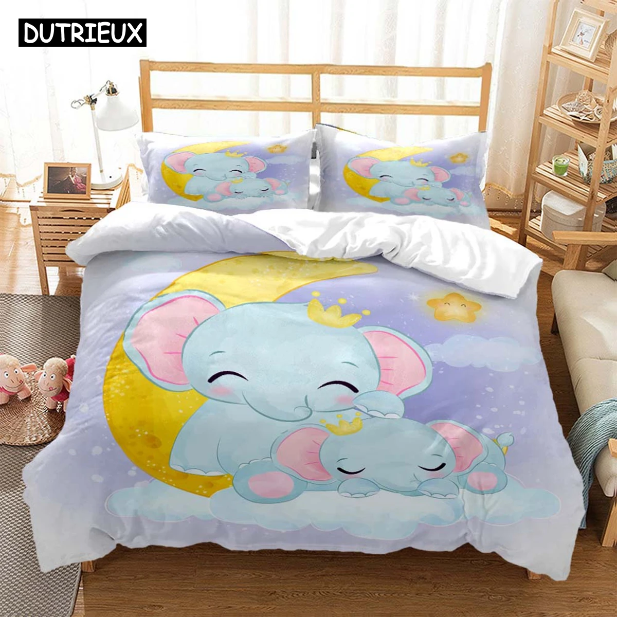 Moon Little Animal Sleep Print Digital Print Polyester Bedding Sets,Girl's Cover, Bed Linen Set For Teens, cover&2pcs Pillowcase
Moon Little Animal Sleep Print Digital Print Polyester Bedding Sets,Girl's Cover, Bed Linen Set For Teens, cover&2pcs Pillowcase