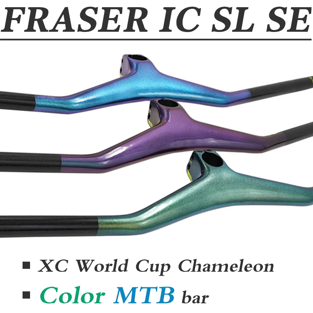 28.6mm Carbon One Piece MTB Handleba FRASER IC SL SE Chameleon Color XC Mountain Bike Integrated Bar 60/70/80/90/100mm Stem
28.6mm Carbon One Piece MTB Handleba FRASER IC SL SE Chameleon Color XC Mountain Bike Integrated Bar 60/70/80/90/100mm Stem