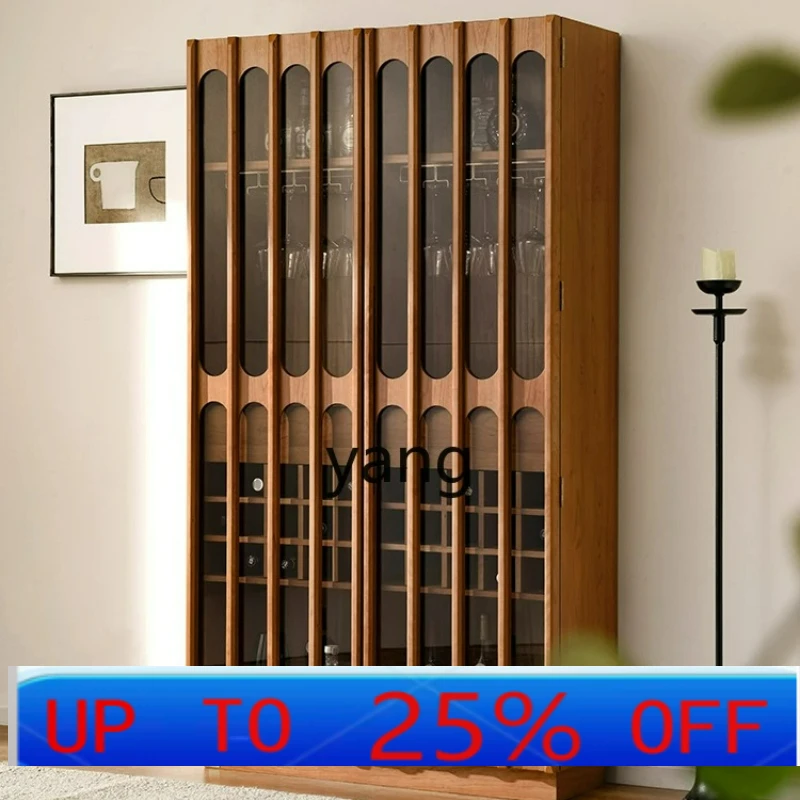 LTT living room retro wall display cabinet glass door double door cherry wood solid wood wine cabinet
LTT living room retro wall display cabinet glass door double door cherry wood solid wood wine cabinet