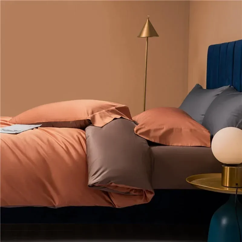 Solid Color Egyptian Cotton Reversible Duvet Cover Luxury Bedding Set High Thread Count Long Staple bedding set 4pcs Ultra Soft
Solid Color Egyptian Cotton Reversible Duvet Cover Luxury Bedding Set High Thread Count Long Staple bedding set 4pcs Ultra Soft