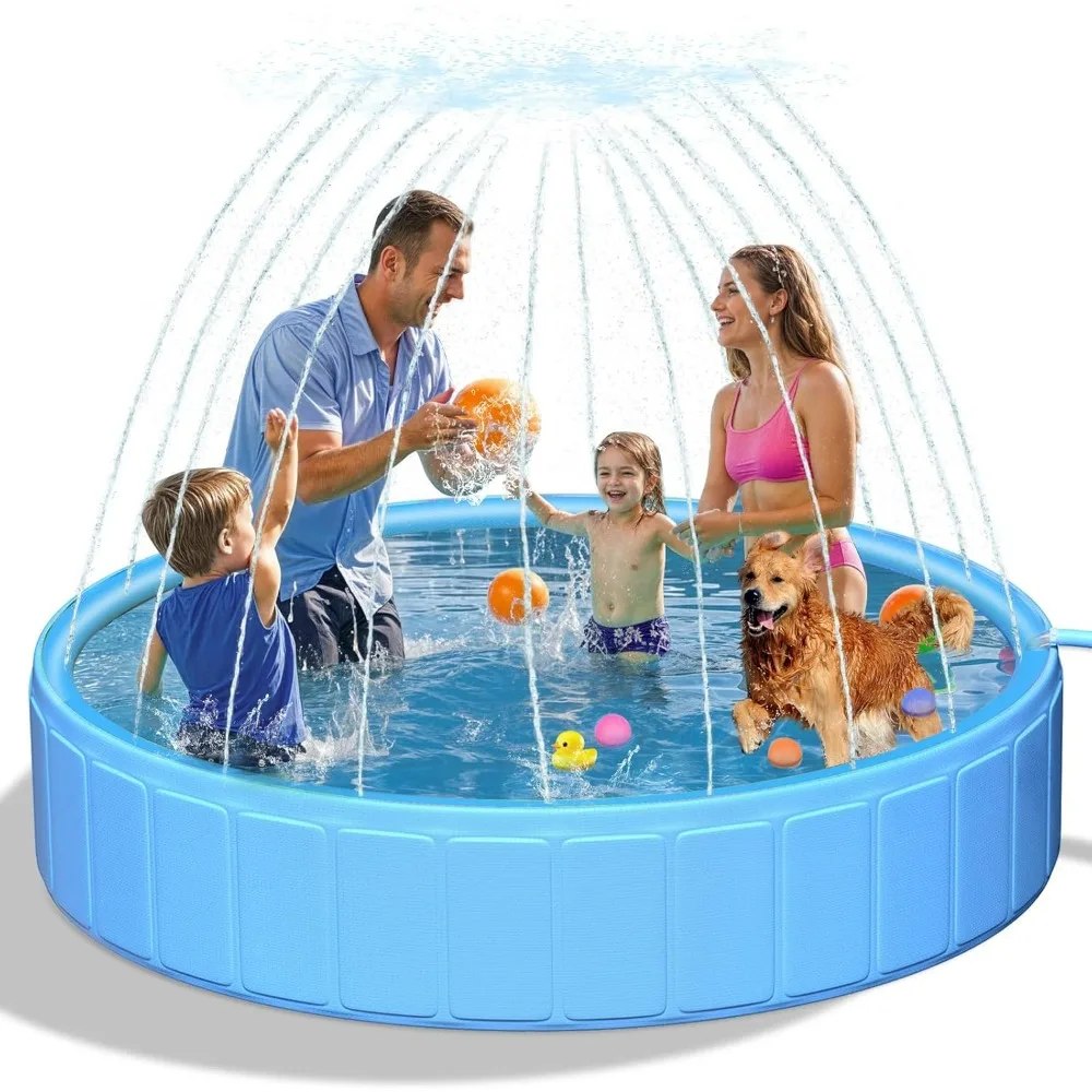 97" Extra Large Thicken Dog Pool for Large Dogs,Non-Slip Kiddie Pool Hard Plastic,2-in-1 Foldable Sprinkler Kids Pools
97" Extra Large Thicken Dog Pool for Large Dogs,Non-Slip Kiddie Pool Hard Plastic,2-in-1 Foldable Sprinkler Kids Pools