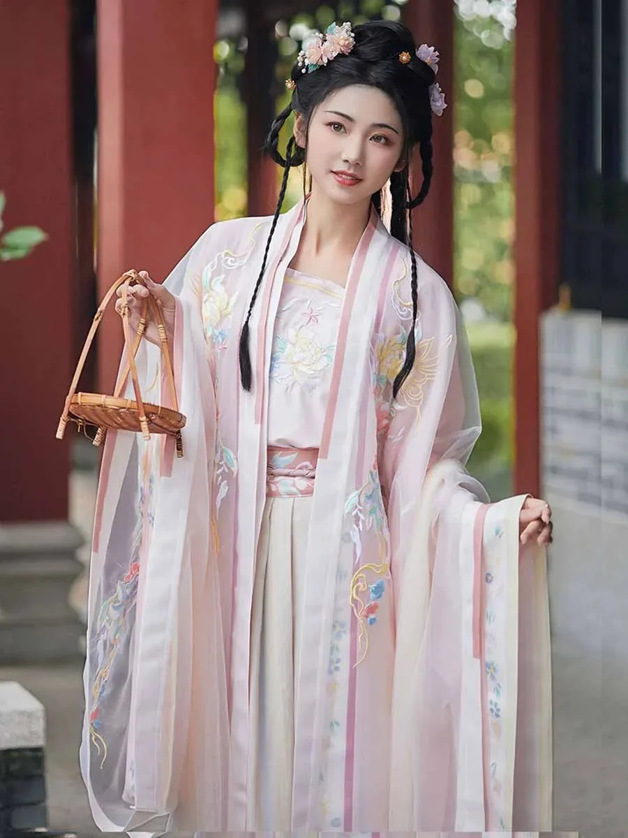 Hanfu Cosplay Costume Embroidery Pink&Blue Hanfu Party Dress Plus Size Oversize Hanfu Dress Women Chinese Ancient Traditional
Hanfu Cosplay Costume Embroidery Pink&Blue Hanfu Party Dress Plus Size Oversize Hanfu Dress Women Chinese Ancient Traditional