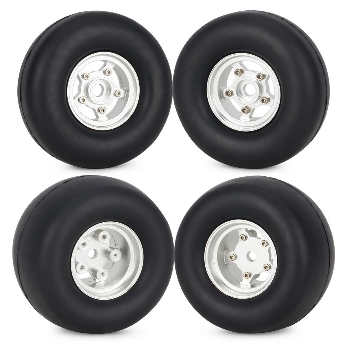 4Pcs RC Rubber Tires Wheels with Silencing Sponge – Fits Tamiya 1/10 Frog/Sand Scorcher/Grasshopper/Hornet Buggy
4Pcs RC Rubber Tires Wheels with Silencing Sponge – Fits Tamiya 1/10 Frog/Sand Scorcher/Grasshopper/Hornet Buggy
