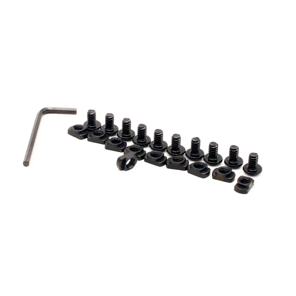 10 Pack M-LOK Screw and Nut Replacement Set for Rail Sections - with Wrench
10 Pack M-LOK Screw and Nut Replacement Set for Rail Sections - with Wrench
