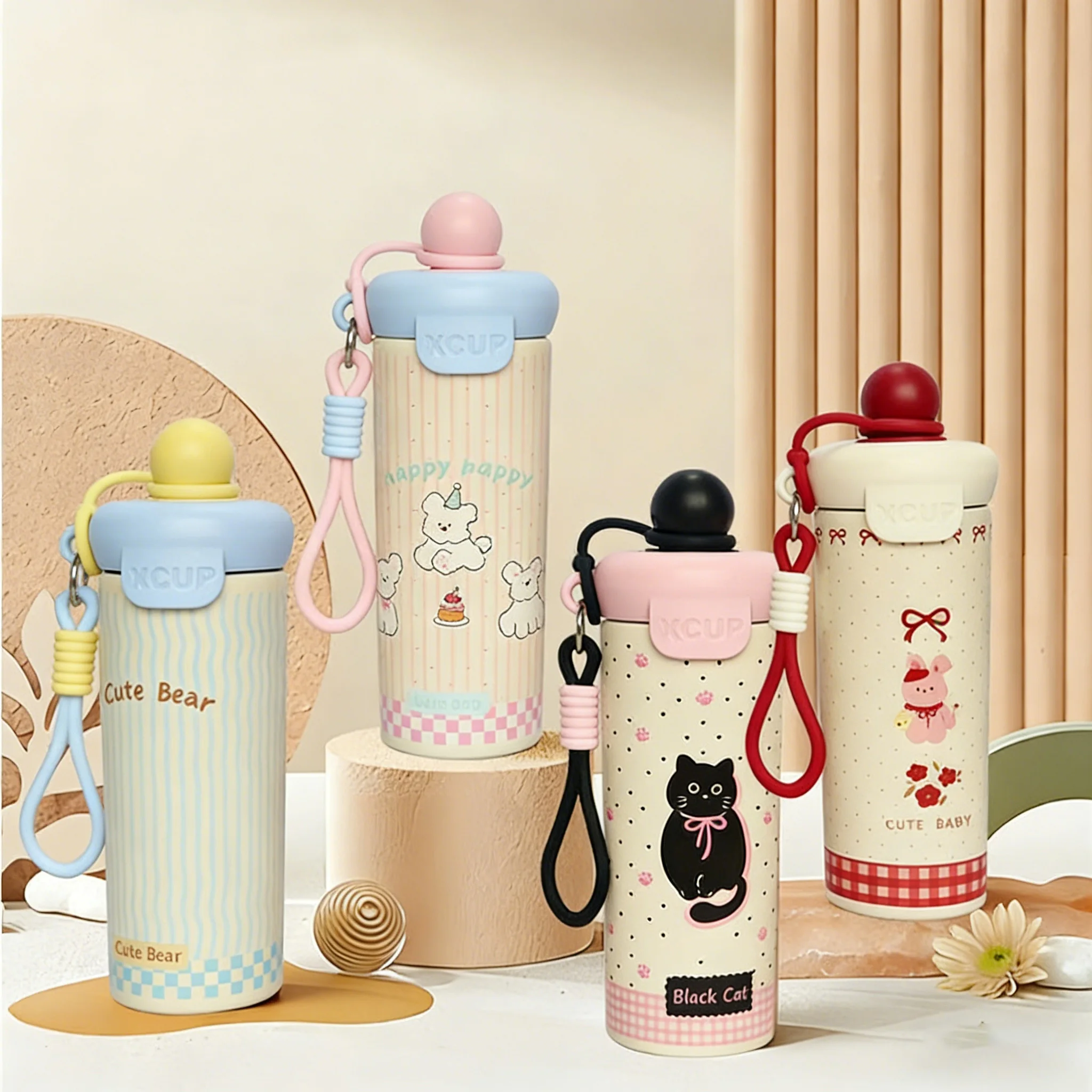 Cute 650ML Stainless Steel Flask - Insulated Leakproof Tumbler with Straw
Cute 650ML Stainless Steel Flask - Insulated Leakproof Tumbler with Straw