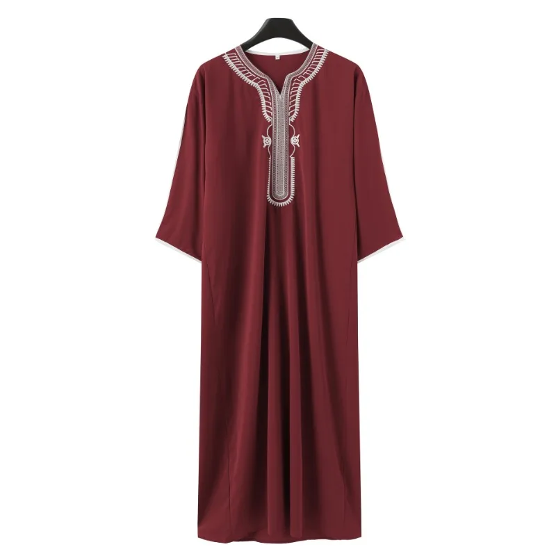New 2025 Muslim Fashion Abayas for Men Patchwork Embroidery Long Robe Saudi Arab Kaftan Male Jubba Thobe Islamic Moroccan Abaya 
New 2025 Muslim Fashion Abayas for Men Patchwork Embroidery Long Robe Saudi Arab Kaftan Male Jubba Thobe Islamic Moroccan Abaya