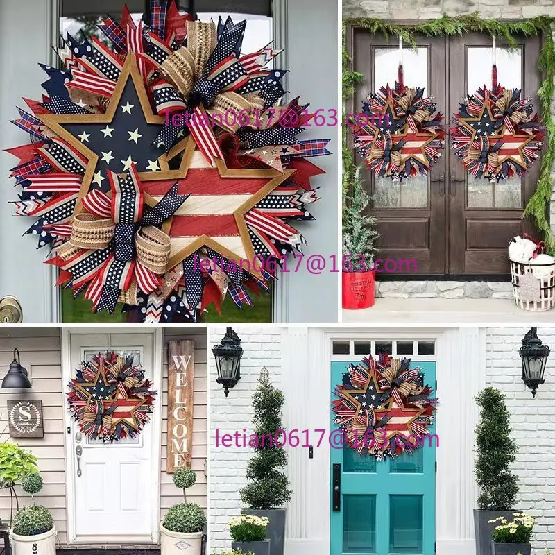 Home Independence Day Wreath Patriotic Star Wreath Wall Hanging Festive Atmosphere Decoration Pendant Wholesale
Home Independence Day Wreath Patriotic Star Wreath Wall Hanging Festive Atmosphere Decoration Pendant Wholesale