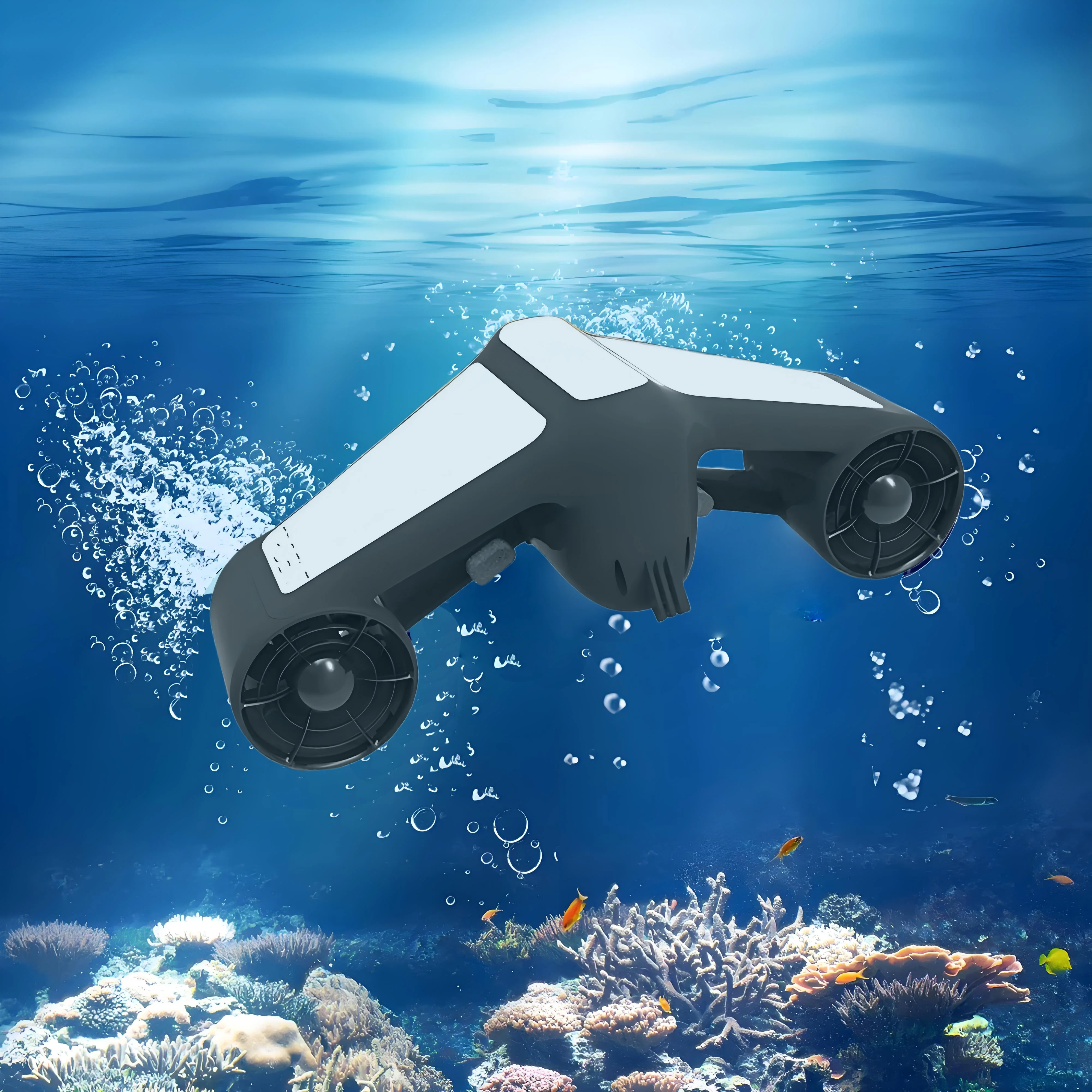 Electric Underwater Scooter Two-speed Waterproof Underwater Submersible Marine Propeller Diving Scooter Water Sports Scooter
Electric Underwater Scooter Two-speed Waterproof Underwater Submersible Marine Propeller Diving Scooter Water Sports Scooter
