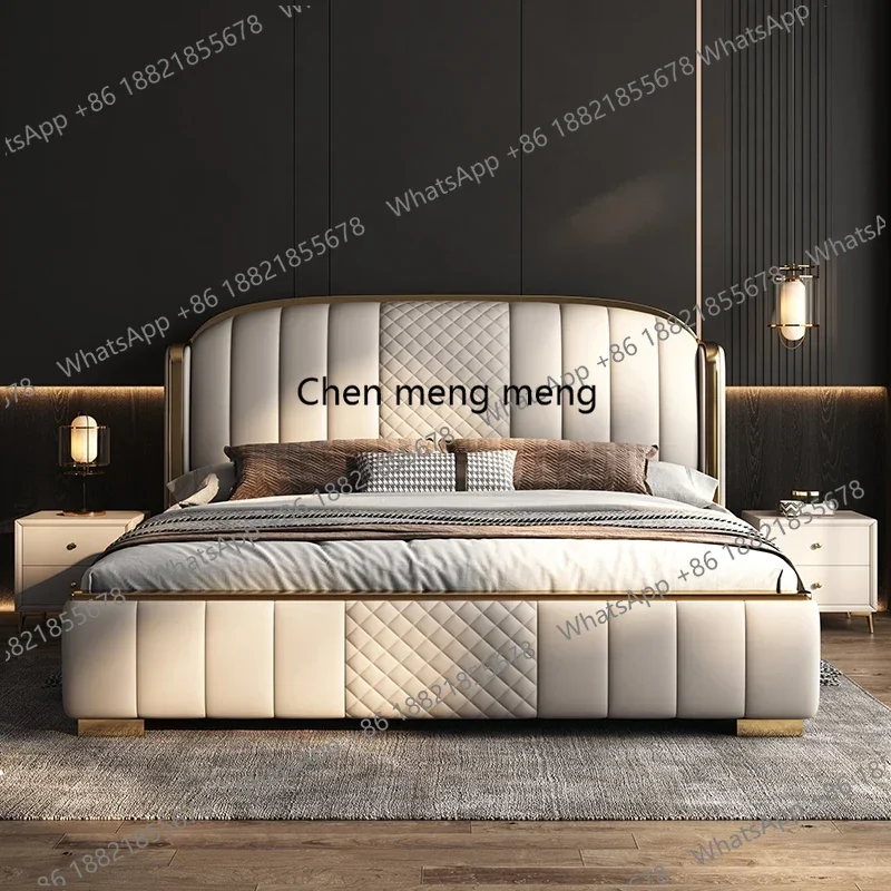 King Leather Luxury Double Bed Modern Storage Princess Adults Loft Double Bed Frames Queen Camas Bedroom Furniture
King Leather Luxury Double Bed Modern Storage Princess Adults Loft Double Bed Frames Queen Camas Bedroom Furniture