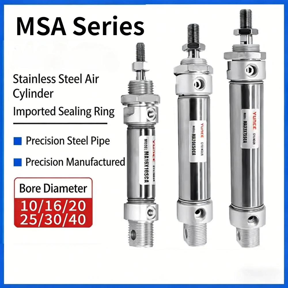 Single-acting Stainless Steel Cylinder MSA16/20/25/32/40X10X20X30X40X50X60X75X80SCA
Single-acting Stainless Steel Cylinder MSA16/20/25/32/40X10X20X30X40X50X60X75X80SCA