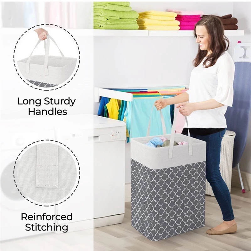 New Large Capacity Laundry Basket Dirty Clothes Basket Laundry Basket Folding Storage Basket Household Storage Box Portable
New Large Capacity Laundry Basket Dirty Clothes Basket Laundry Basket Folding Storage Basket Household Storage Box Portable