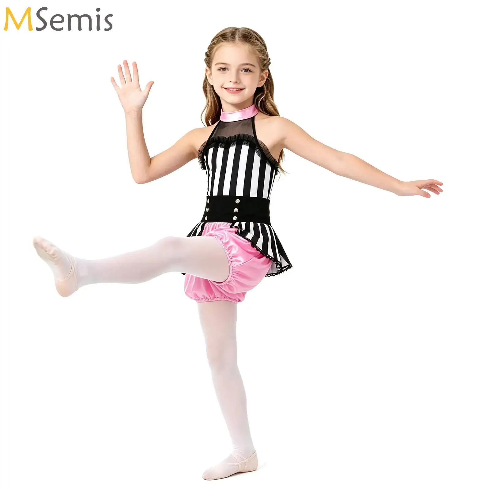 Girls Halloween Carnival Circus Ringmaster Stripe Jumpsuit Clown Cosplay Costume Sleeveless Waist Overlay Dance Rompers Unitards
Girls Halloween Carnival Circus Ringmaster Stripe Jumpsuit Clown Cosplay Costume Sleeveless Waist Overlay Dance Rompers Unitards