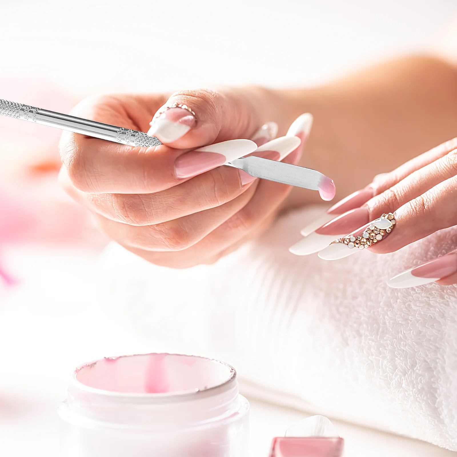 3Pcs Nail Art Glass Clear Mixing Boards Nail Gel Polish Acrylic Paint Display Set Double Ended Stainless Steel Cuticle
3Pcs Nail Art Glass Clear Mixing Boards Nail Gel Polish Acrylic Paint Display Set Double Ended Stainless Steel Cuticle