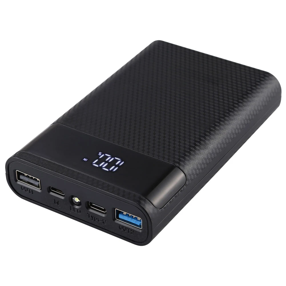 Case 4 Section 18650 Power Bank Mini Portable Black LED Indicator Safe Durable Resistant Drops Scratches Compact
Case 4 Section 18650 Power Bank Mini Portable Black LED Indicator Safe Durable Resistant Drops Scratches Compact