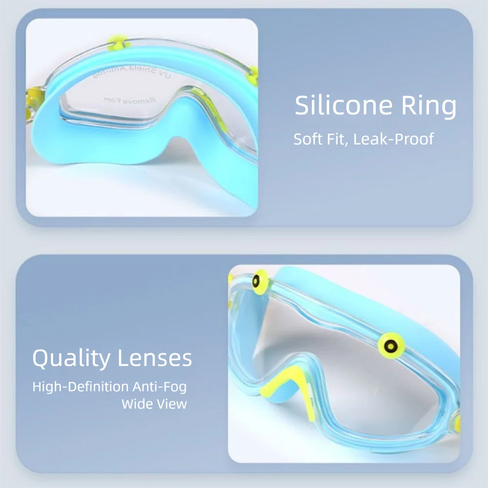 Waterproof Big Frame Swim Goggles Soft Silicone Anti Fog Children Swim Glasses Adjustable with Earplugs
Waterproof Big Frame Swim Goggles Soft Silicone Anti Fog Children Swim Glasses Adjustable with Earplugs