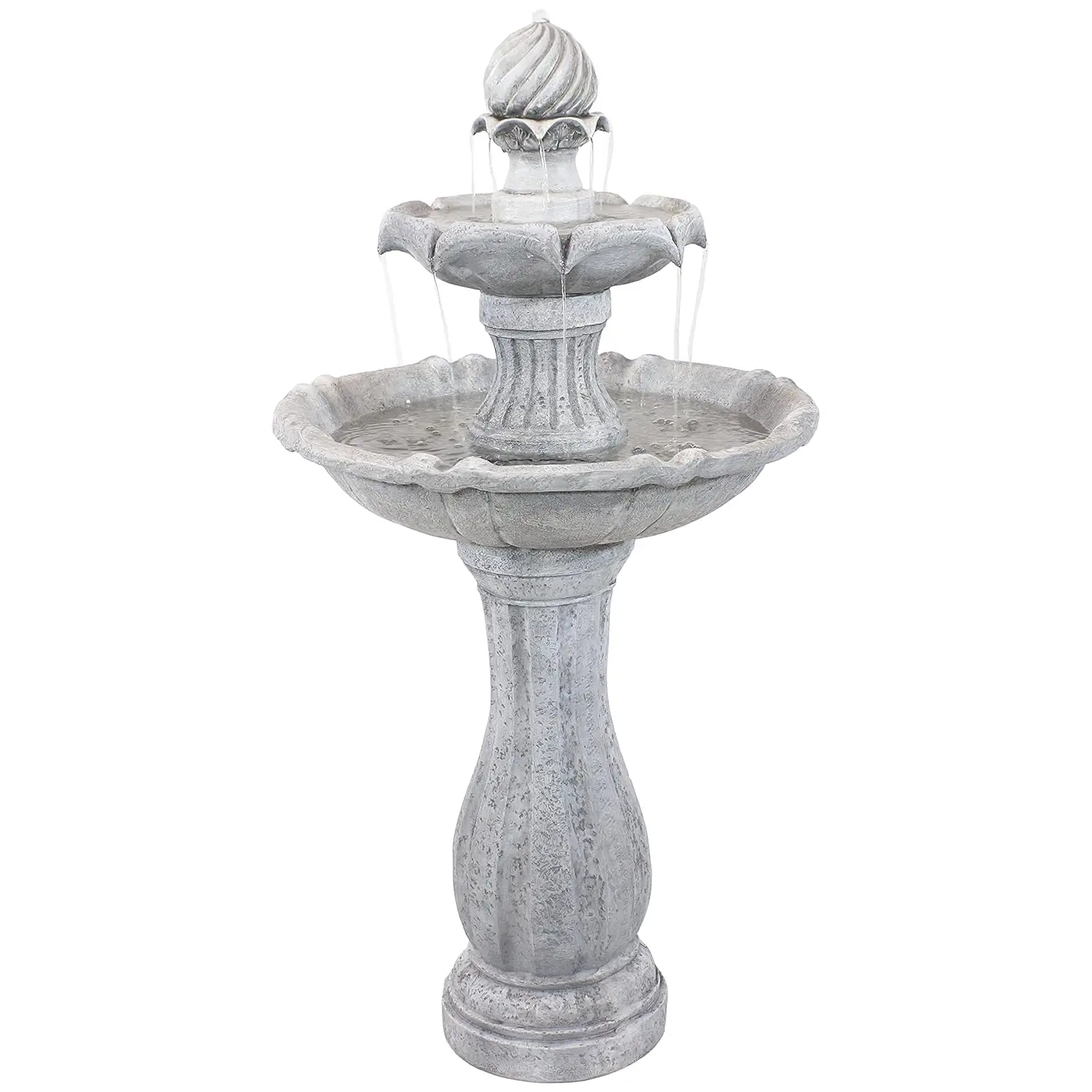 Sunnydaze 45-Inch 2-Tier Arcade Outdoor Solar Water Fountain - Outdoor Water Feature with LED Light for Garden,, Customized
Sunnydaze 45-Inch 2-Tier Arcade Outdoor Solar Water Fountain - Outdoor Water Feature with LED Light for Garden,, Customized