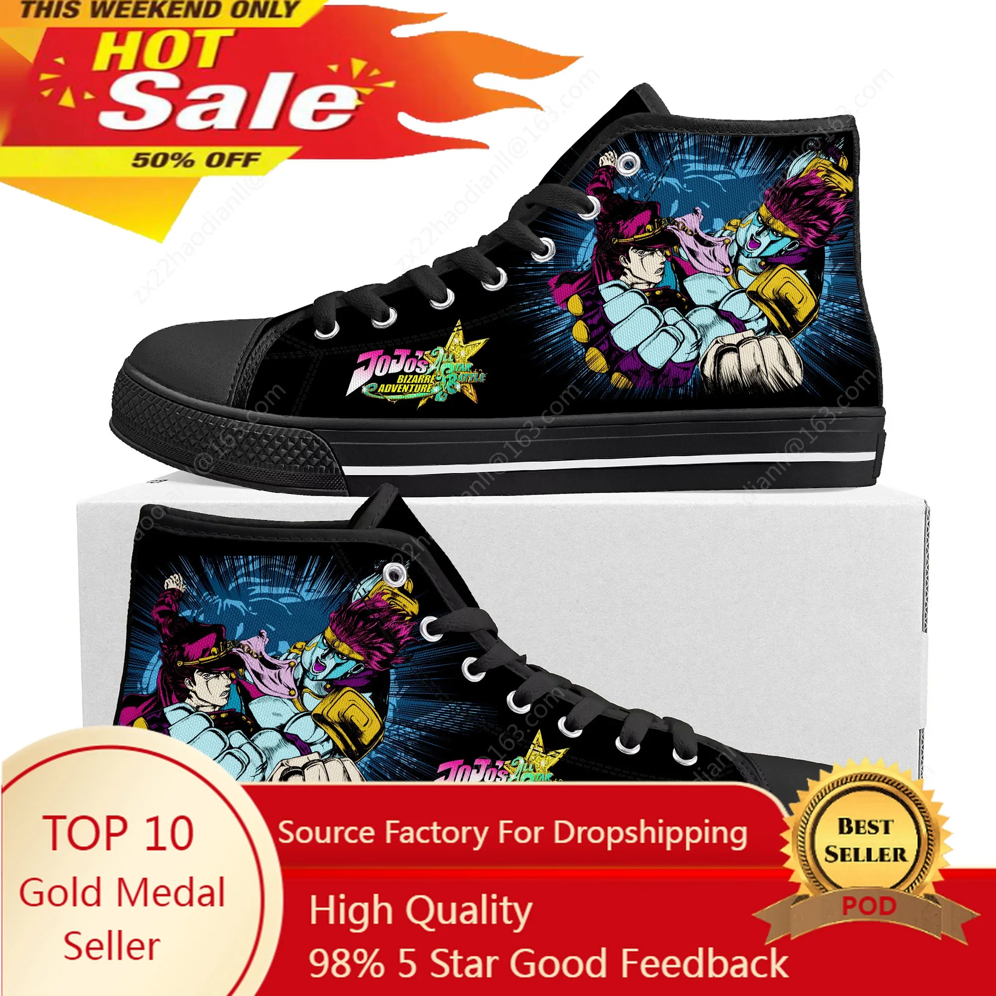 Hot Anime JoJos Bizarre Adventure High Top Sneakers High Quality Mens Womens Canvas Sneaker Casual Couple Shoes Custom Shoe
Hot Anime JoJos Bizarre Adventure High Top Sneakers High Quality Mens Womens Canvas Sneaker Casual Couple Shoes Custom Shoe