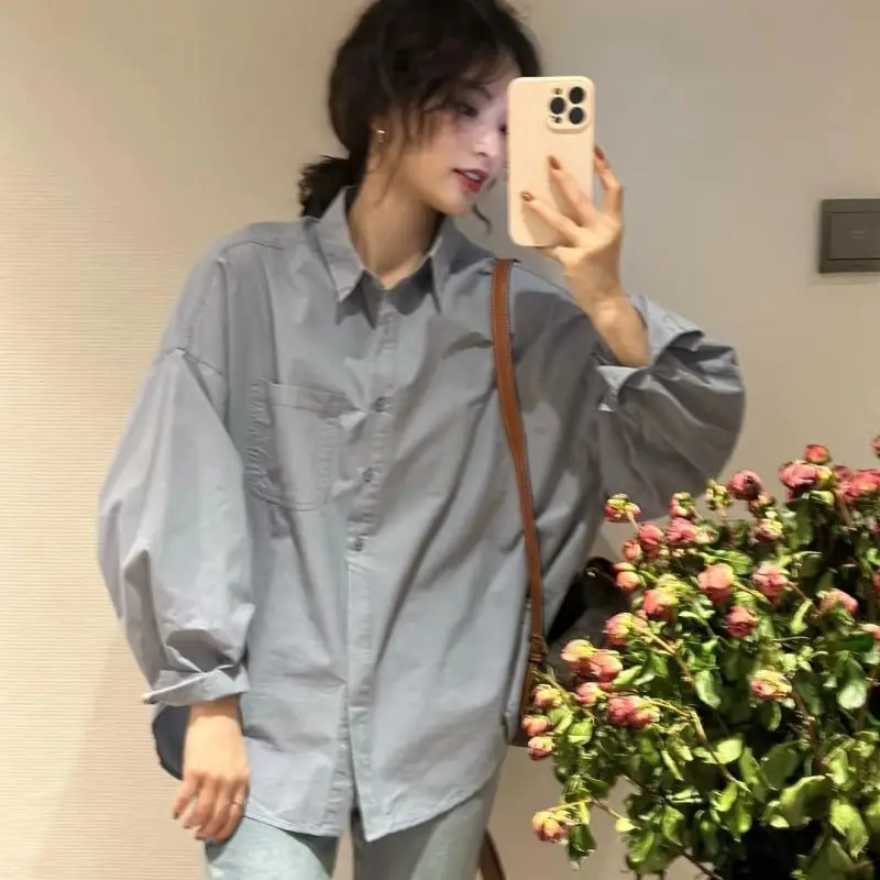 Модная чайная новая простая рубашка с карманами, весенний новый дизайн, нишевый универсальный топ с длинными рукавами для женщин
Модная чайная новая простая рубашка с карманами, весенний новый дизайн, нишевый универсальный топ с длинными рукавами для женщин