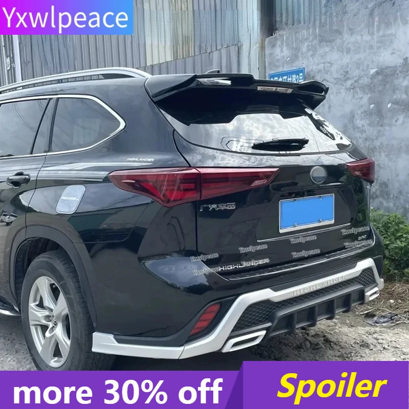 For Toyota Highlander 4th 2021 2022 2023 Roof Spoiler ABS Glossy Black/Carbon Fiber Look Rear Trunk Lip Spoiler Car Accessories
For Toyota Highlander 4th 2021 2022 2023 Roof Spoiler ABS Glossy Black/Carbon Fiber Look Rear Trunk Lip Spoiler Car Accessories