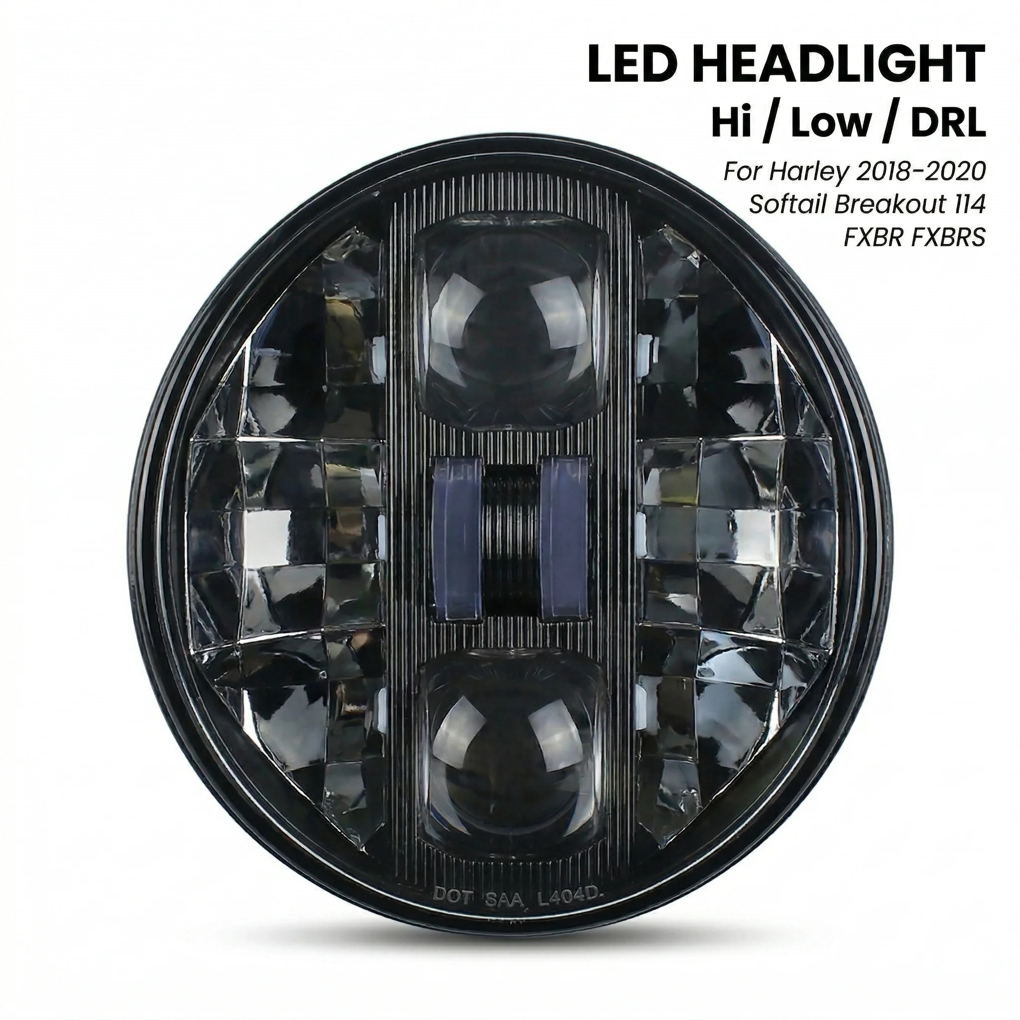 LED Headlight for Haley Softail Breakout 2018-2024 DOT Headlamp Hi Low Beam DRL Front Light
LED Headlight for Haley Softail Breakout 2018-2024 DOT Headlamp Hi Low Beam DRL Front Light
