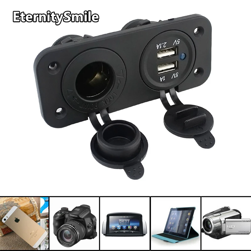 12v/24v 2.1A 1A Output waterproof double USB Changer Accessory Power Socket 24 volt car charger
12v/24v 2.1A 1A Output waterproof double USB Changer Accessory Power Socket 24 volt car charger