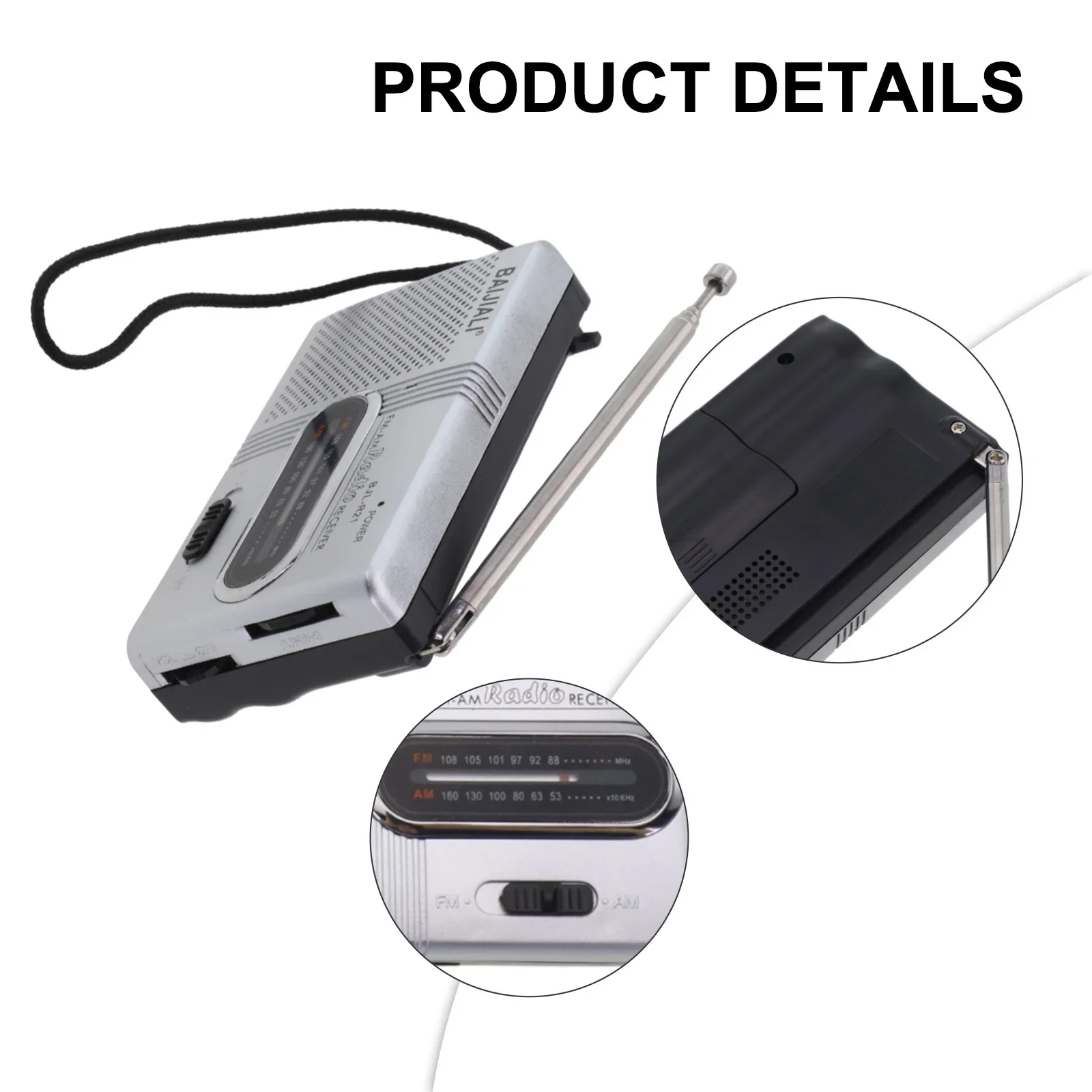 Mini Radio AM FM Battery Operated Portable Radio Best Reception Longest Lasting For Running Walking Home Soundbox
Mini Radio AM FM Battery Operated Portable Radio Best Reception Longest Lasting For Running Walking Home Soundbox