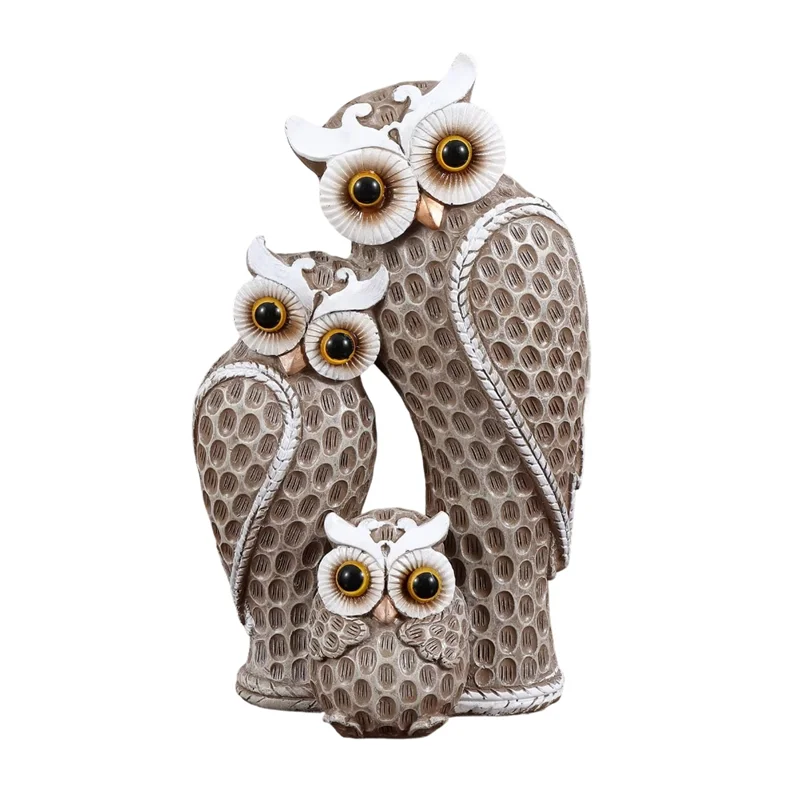 ABRE-Owl Decorative Statue Sculpture Shelf Decor Figurine Cute Family Of Three Owl Figurines Resin Bird Sculptures Owl Decor
ABRE-Owl Decorative Statue Sculpture Shelf Decor Figurine Cute Family Of Three Owl Figurines Resin Bird Sculptures Owl Decor