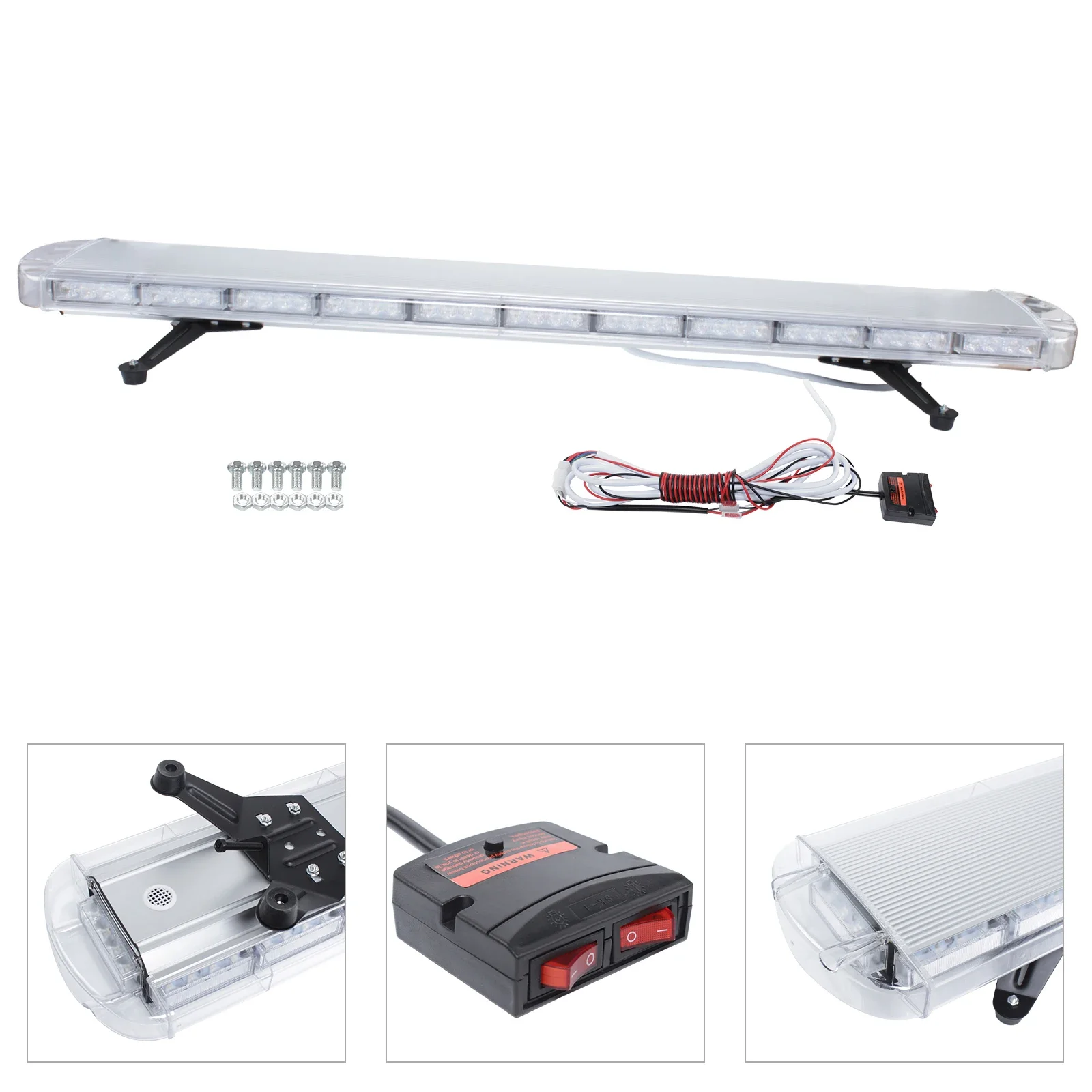 51" 96W Universal LED Amber Strobe Light Bar DC12-24V Emergency Beacon Warn Tow Truck Response
51" 96W Universal LED Amber Strobe Light Bar DC12-24V Emergency Beacon Warn Tow Truck Response