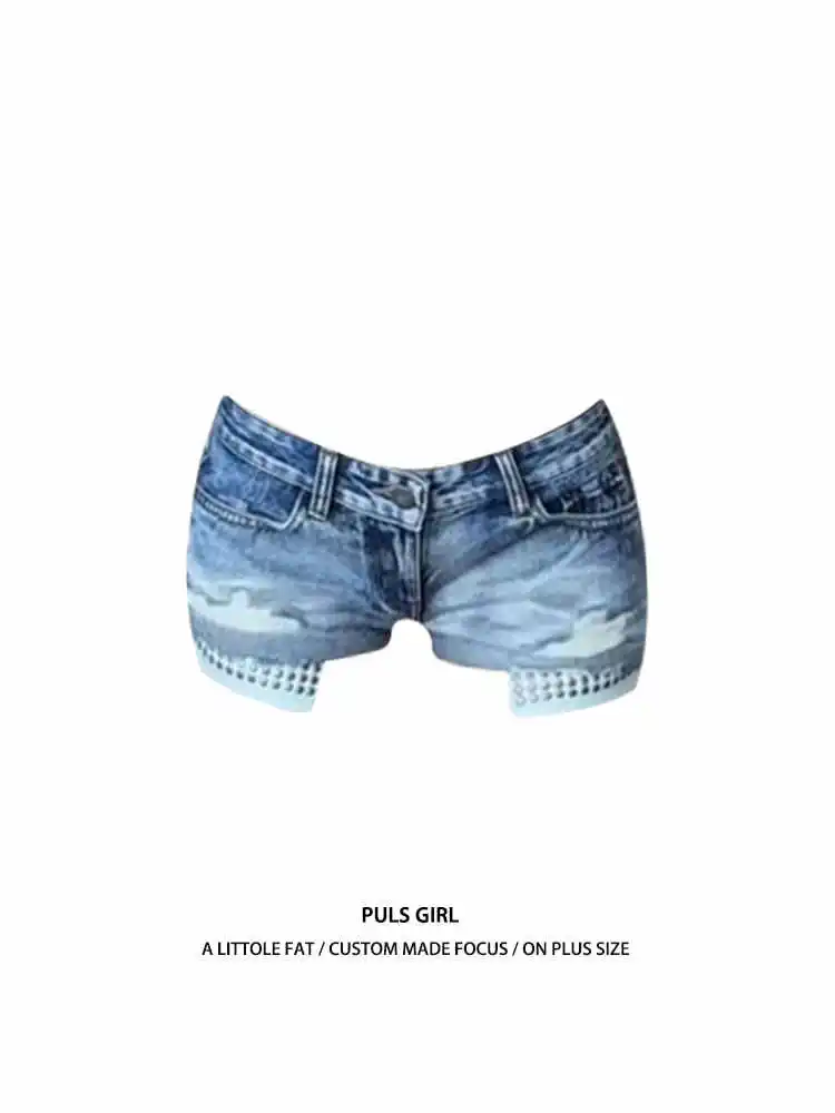 Women Blue Ripped Denim Shorts 2000s Vintage Low Waist Cowboy Shorts 90s Aesthetic Y2k Short Jeans Pants Harajuku Clothes Summer
Women Blue Ripped Denim Shorts 2000s Vintage Low Waist Cowboy Shorts 90s Aesthetic Y2k Short Jeans Pants Harajuku Clothes Summer
