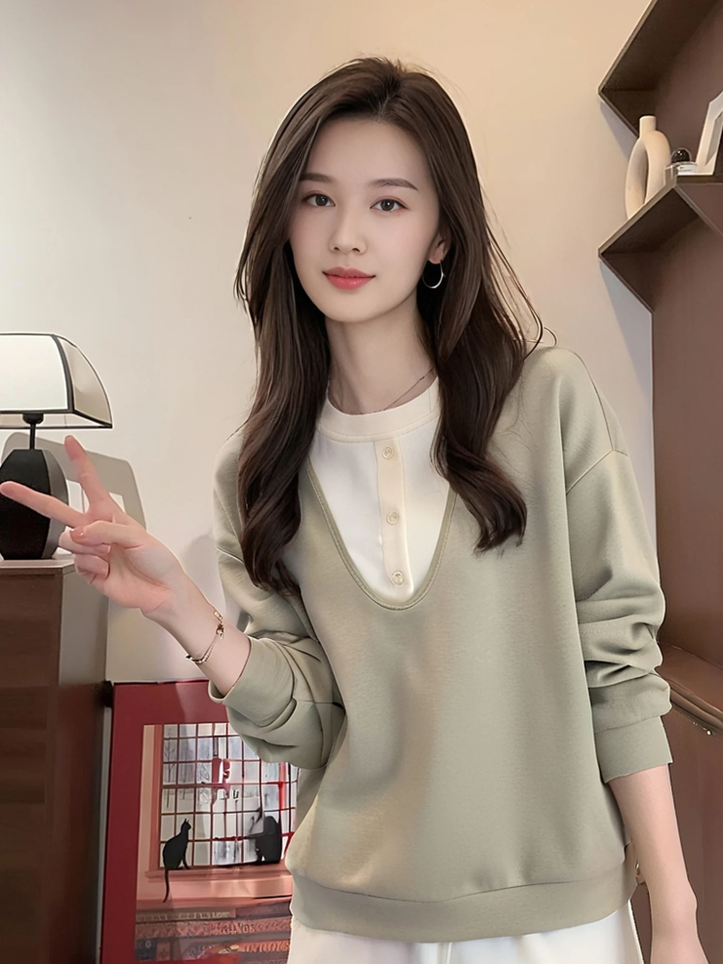 Laid-back Style Women's Sweatshirt Autumn Winter Loose Wide Leg Pants Top Spring Summer Color Block Jacket Casual Comfortable
Laid-back Style Women's Sweatshirt Autumn Winter Loose Wide Leg Pants Top Spring Summer Color Block Jacket Casual Comfortable