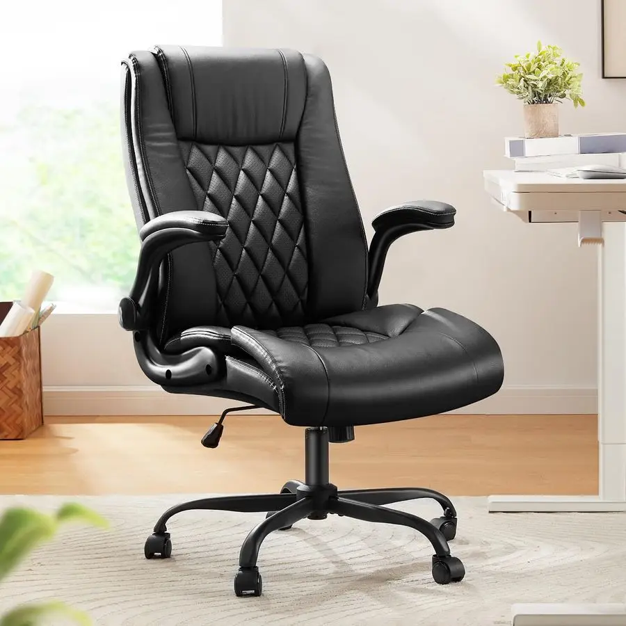 Executive Office Chair with Flipup Armrests,PU Leather Ergonomic Desk Chair HeightAdjustable Swivel Rolling Compute Customizable
Executive Office Chair with Flipup Armrests,PU Leather Ergonomic Desk Chair HeightAdjustable Swivel Rolling Compute Customizable