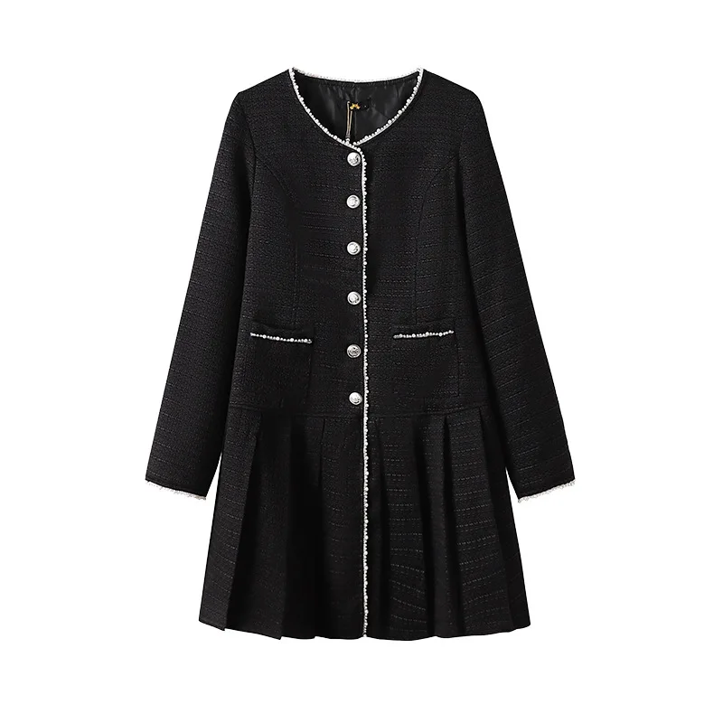 Long sleeved tweed women's loose plus size dress 2024 new autumn and winter small fragrance style dress
Long sleeved tweed women's loose plus size dress 2024 new autumn and winter small fragrance style dress