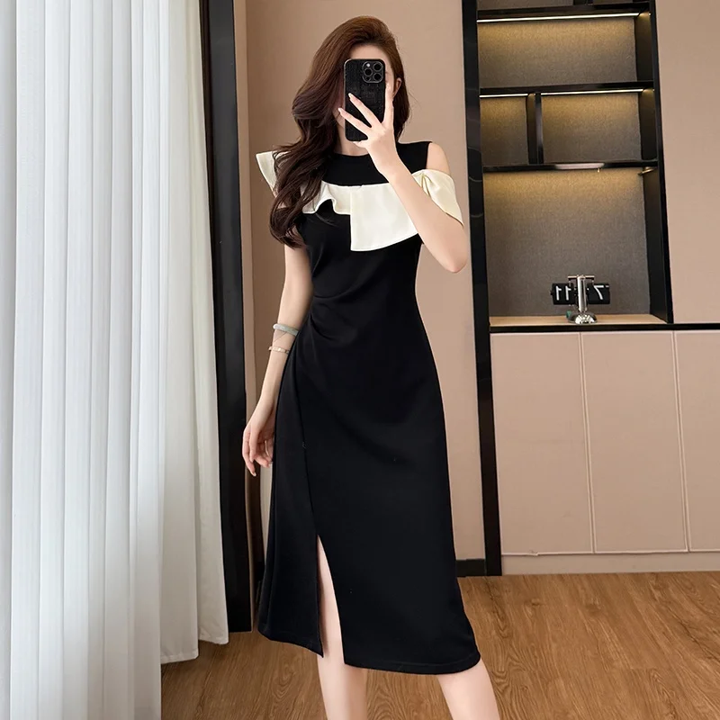 Elegant Summer Style Women's Dress Luxury Slimming Hepburn Split Long Skirt Cotton Blend Comfortable Fit Overhead
Elegant Summer Style Women's Dress Luxury Slimming Hepburn Split Long Skirt Cotton Blend Comfortable Fit Overhead