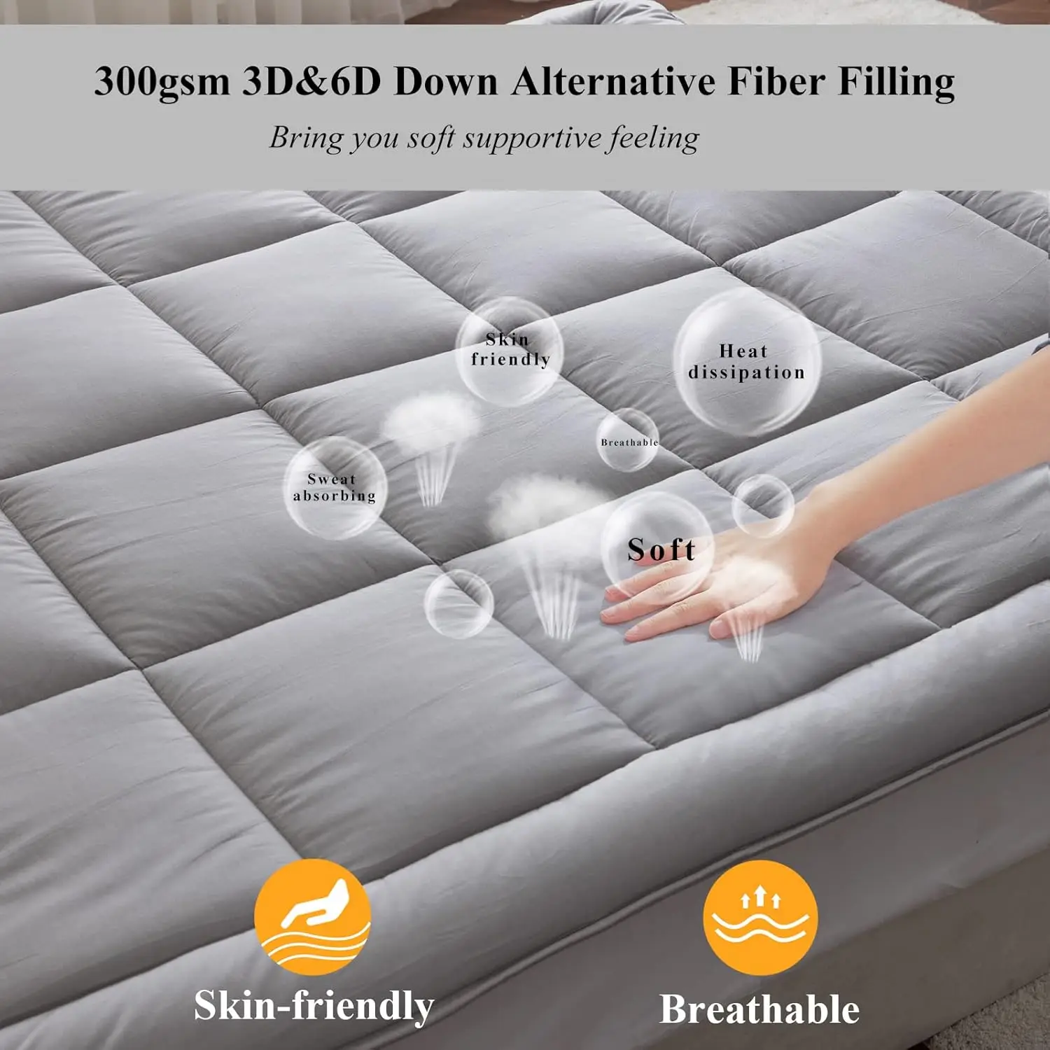 Twin Xl Mattress Pad Topped With 100% Cotton Cover & Mesh Shell Underlay For Comfysleep, Premium Soft Mattress Protector Filled
Twin Xl Mattress Pad Topped With 100% Cotton Cover & Mesh Shell Underlay For Comfysleep, Premium Soft Mattress Protector Filled