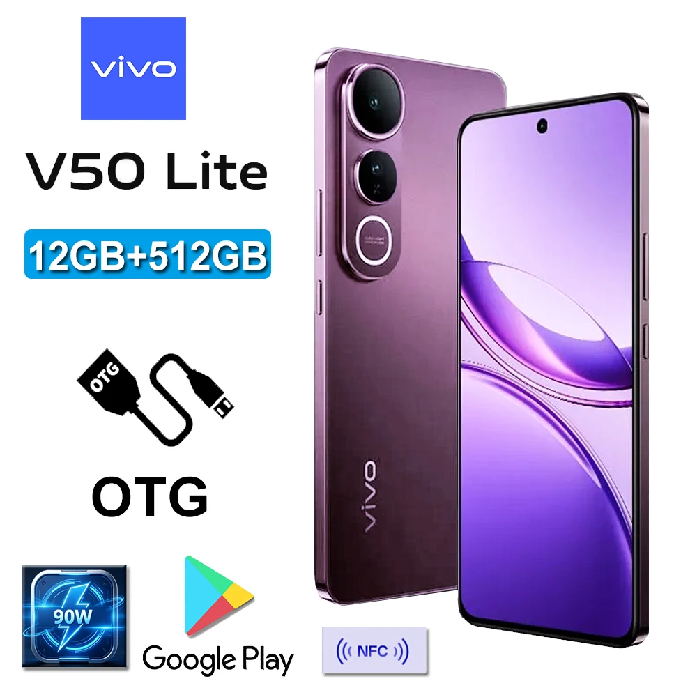 VIVO V50Lite original fashion smart phone 12GB+512GB/NFC/6500mah battery capacity, long battery life
VIVO V50Lite original fashion smart phone 12GB+512GB/NFC/6500mah battery capacity, long battery life