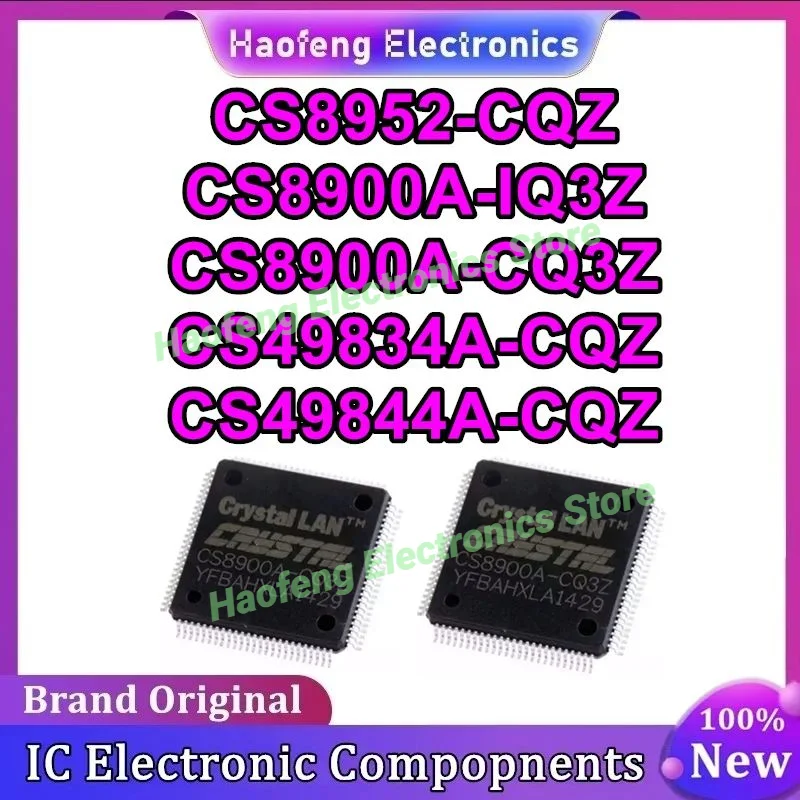 Микроконтроллеры CS8952-CQZ, CS8900A-IQ3Z, CS8900A-CQ3Z, CS49834A-CQZ, CS49844A-CQZ, микросхемы QFP144, QFP100, новые, оригинальные, в наличии
Микроконтроллеры CS8952-CQZ, CS8900A-IQ3Z, CS8900A-CQ3Z, CS49834A-CQZ, CS49844A-CQZ, микросхемы QFP144, QFP100, новые, оригинальные, в наличии