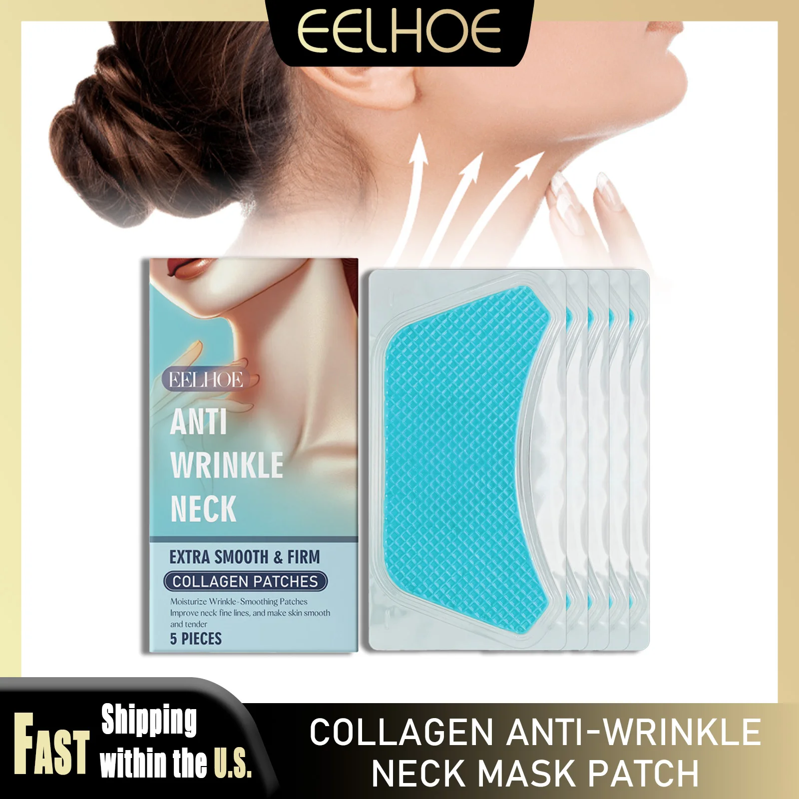 EELHOE Collagen Neck Masks Firming Skin Light Fine Line Lifting Hydrating Nourishing Restore Skin Elasticity Necks Skin Care
EELHOE Collagen Neck Masks Firming Skin Light Fine Line Lifting Hydrating Nourishing Restore Skin Elasticity Necks Skin Care