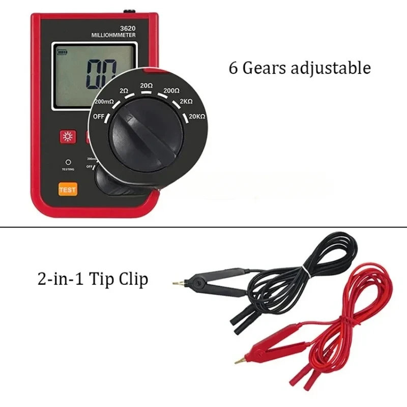 ETCR Portle Milliohmmeter .A KΩ Low Value Rnce Tter Precision 4-Wire Method AC/Channel Detector
ETCR Portle Milliohmmeter .A KΩ Low Value Rnce Tter Precision 4-Wire Method AC/Channel Detector