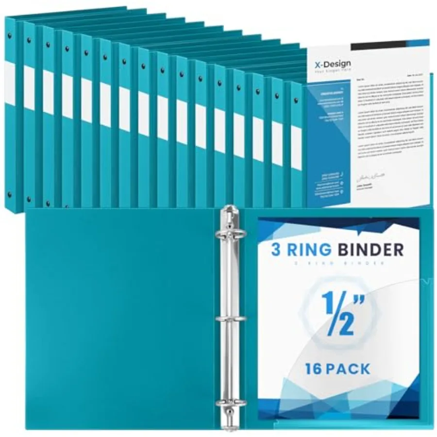 16 Pack 3 Ring Binder with Clear Cover Fit Letter Size 8.5" x 11" Paper Holds 140 Sheets Bulk Binders for Organizing School Off
16 Pack 3 Ring Binder with Clear Cover Fit Letter Size 8.5" x 11" Paper Holds 140 Sheets Bulk Binders for Organizing School Off