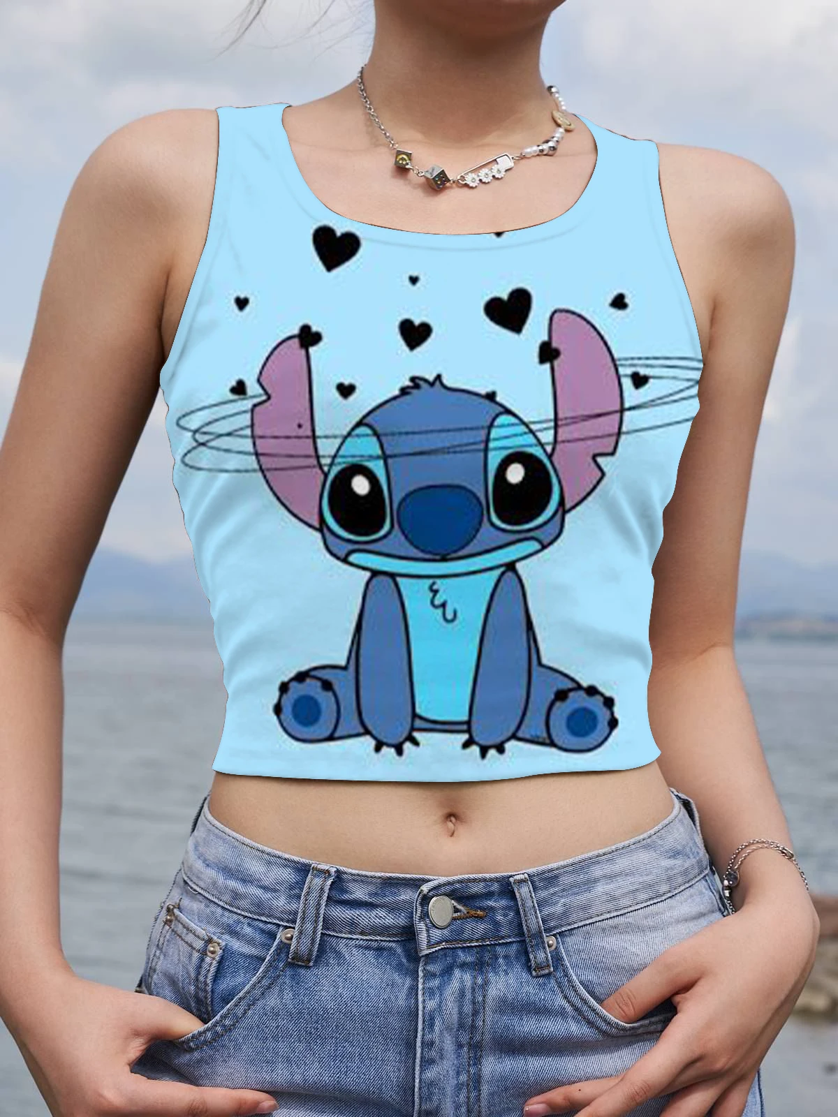 Stitch Corset Disney T-shirts Sexy Women's Clothing Free Shipping Clearance Sleeveless Y2k Fashion T-shirt Cool Crop Top Beach
Stitch Corset Disney T-shirts Sexy Women's Clothing Free Shipping Clearance Sleeveless Y2k Fashion T-shirt Cool Crop Top Beach