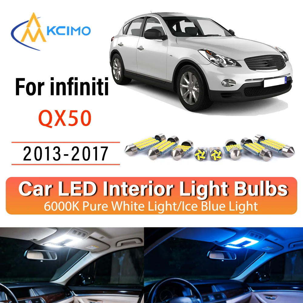 LED Interior Light Bulb Set For infiniti QX50 2013-2017 Easy Install Bright White/Blue Dome Map Door Courtesy Brights
LED Interior Light Bulb Set For infiniti QX50 2013-2017 Easy Install Bright White/Blue Dome Map Door Courtesy Brights