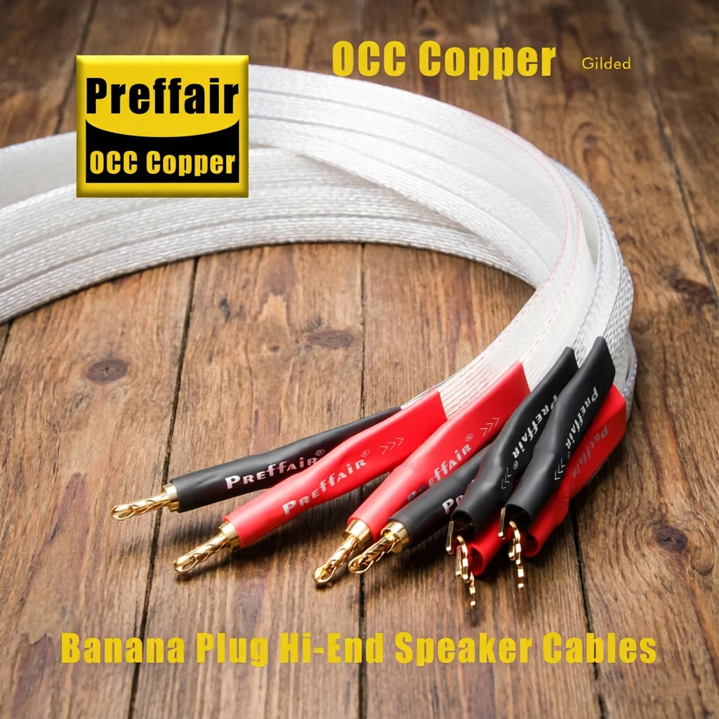 Preffair hifi speaker cable L322 OCC Copper Silver Plated loudspeaker wire with banana to Y spade connector plug
Preffair hifi speaker cable L322 OCC Copper Silver Plated loudspeaker wire with banana to Y spade connector plug