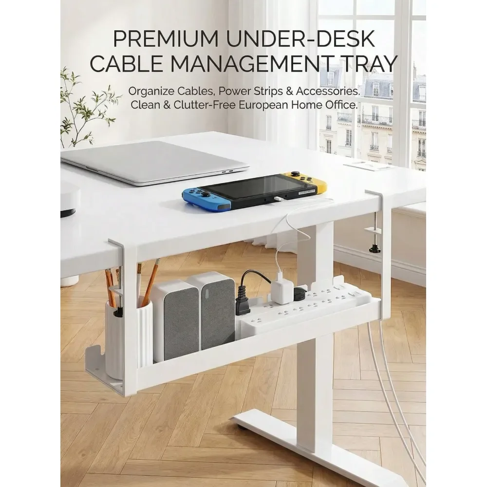 Mesh Cable Management Tray For Under Desk, With Clips For Installation, 3Slot Cable Organizer Tray With Desktop Under Desk Wire
Mesh Cable Management Tray For Under Desk, With Clips For Installation, 3Slot Cable Organizer Tray With Desktop Under Desk Wire