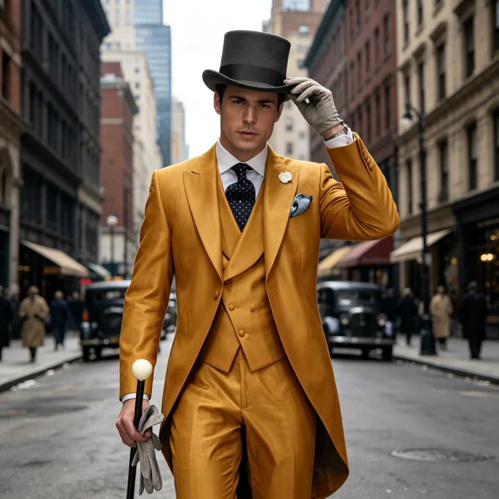 Customizable 3-Piece Formal Men's Terno with Peak Lapel Smoking Blazer Vest And Pants for Wedding Groom And Special Occasions
Customizable 3-Piece Formal Men's Terno with Peak Lapel Smoking Blazer Vest And Pants for Wedding Groom And Special Occasions