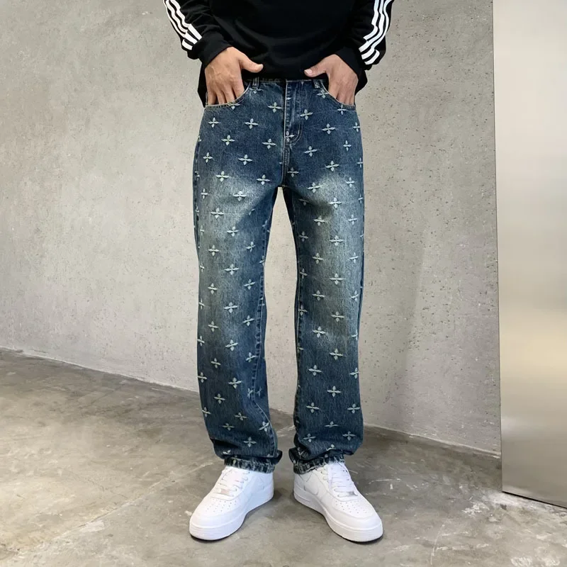 Autumn Winter New Trendy Brand Jacquard Jeans Men High Street Hiphop Casual Fashion Loose Denim Jeans Pants Boyfriend Trousers
Autumn Winter New Trendy Brand Jacquard Jeans Men High Street Hiphop Casual Fashion Loose Denim Jeans Pants Boyfriend Trousers